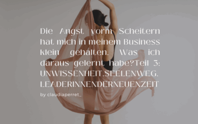 Die Angst vorm Scheitern hat mich in meinem Business klein gehalten.Was ich daraus gelernt habe? TEIL3: UNWISSENHEIT.SEELENWEG. LEADERINNENDERNEUENZEIT